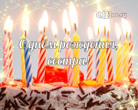 Найти трепетную открытку с днём рождения, милая сестра! Поздравление с сайта d.123ot.ru! Поделиться в facebook!