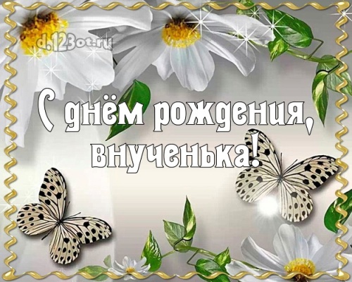 Скачать золотую картинку на день рождения для внучки! Проза и стихи d.123ot.ru! Переслать в вайбер!