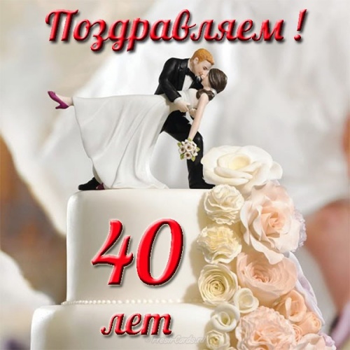 Скачать драгоценную картинку с рубиновой свадьбой, лучшие картинки 40 лет брака, с праздником! Поделиться в whatsApp!