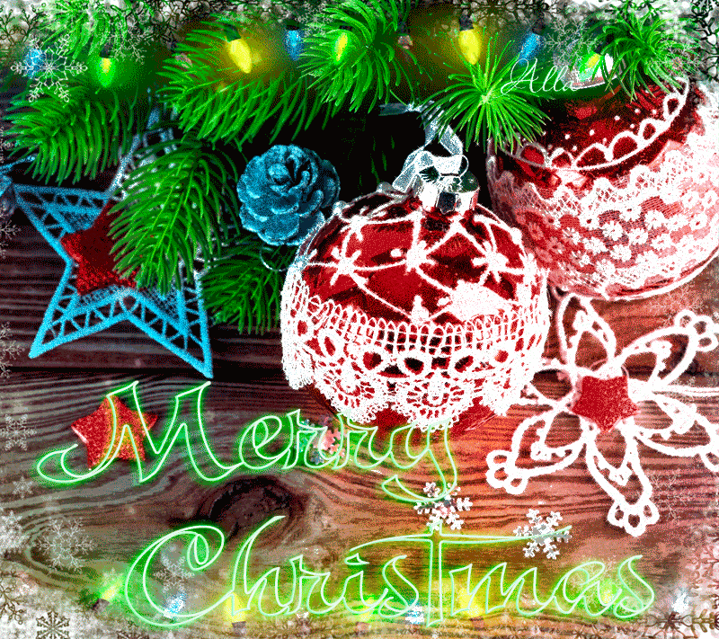 Поздравительная открытка, анимация с Рождеством Христовым
